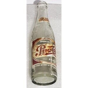 RARE*** Pepsi Cola Sparkling Glass Bottle A51 New York New York Bottling Co
